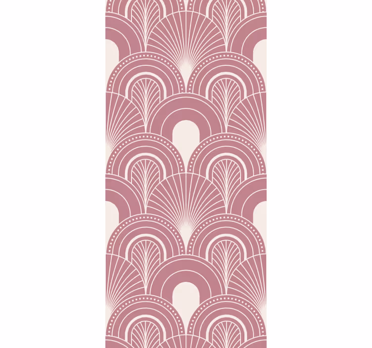 Cortina roller vintage estilo decoración arco rosa dorado - TenVinilo