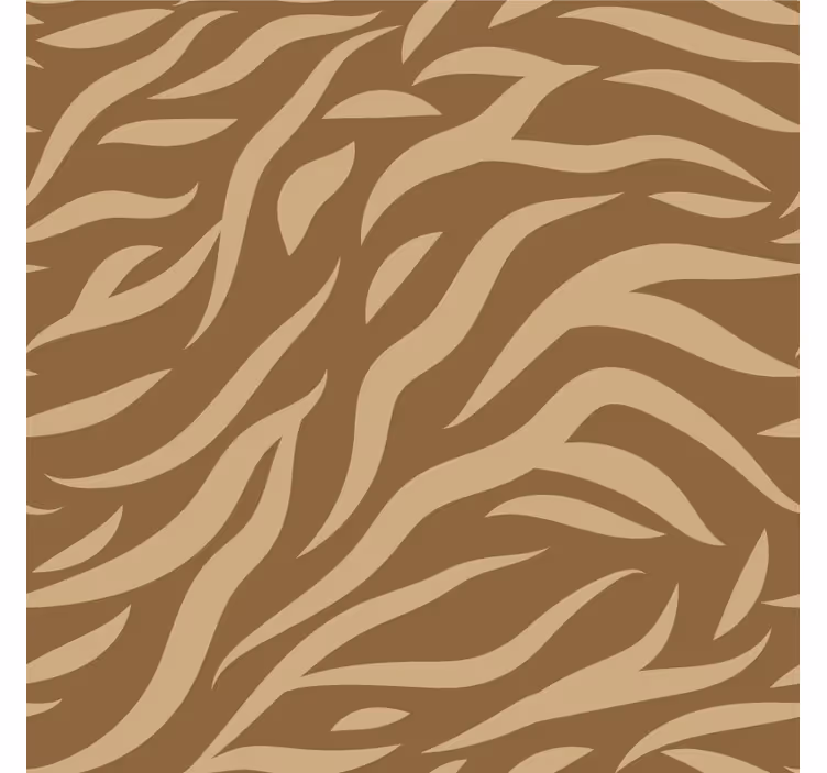 Cortina roller living comedor diseño tigre marrón y beige - TenVinilo