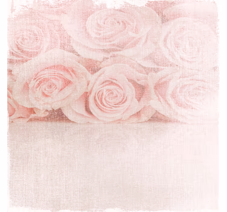Cortina roller living comedor rosas rosa estilo vintage - TenVinilo