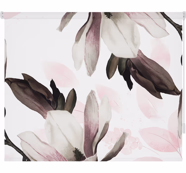 Cortina roller living comedor estilo glamour floral - TenVinilo