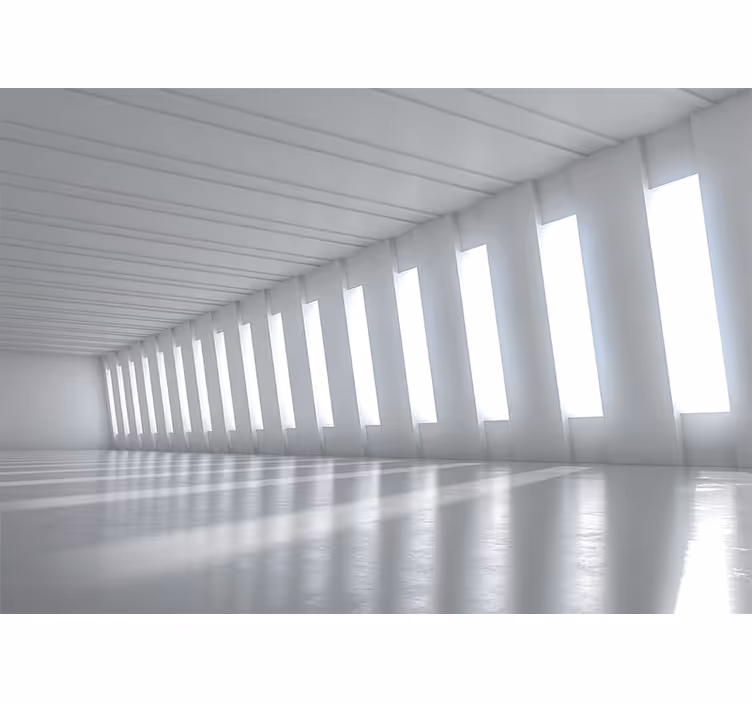 Cortina roller habitación túnel moderno 3d - TenVinilo