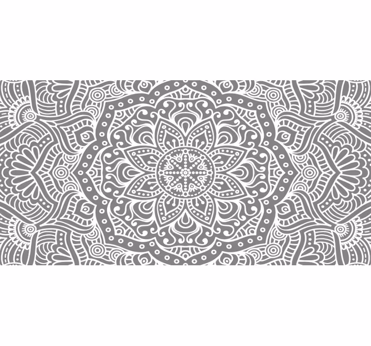 Cortina roller gris mandala elegante - TenVinilo