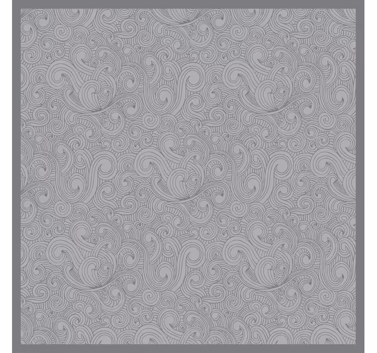 Cortina roller gris con patrón floral en tonos grises - TenVinilo