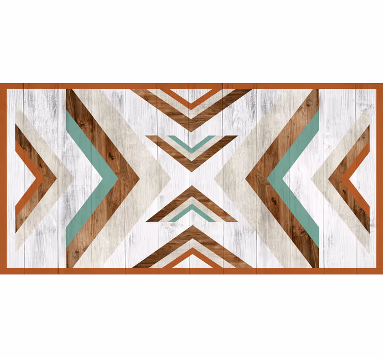 Cortina roller habitación boho azteca de madera - TenVinilo