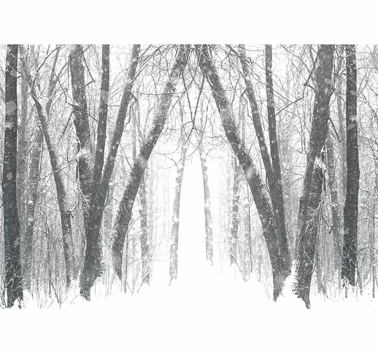 Cortina roller habitación árboles de invierno en el bosque - TenVinilo