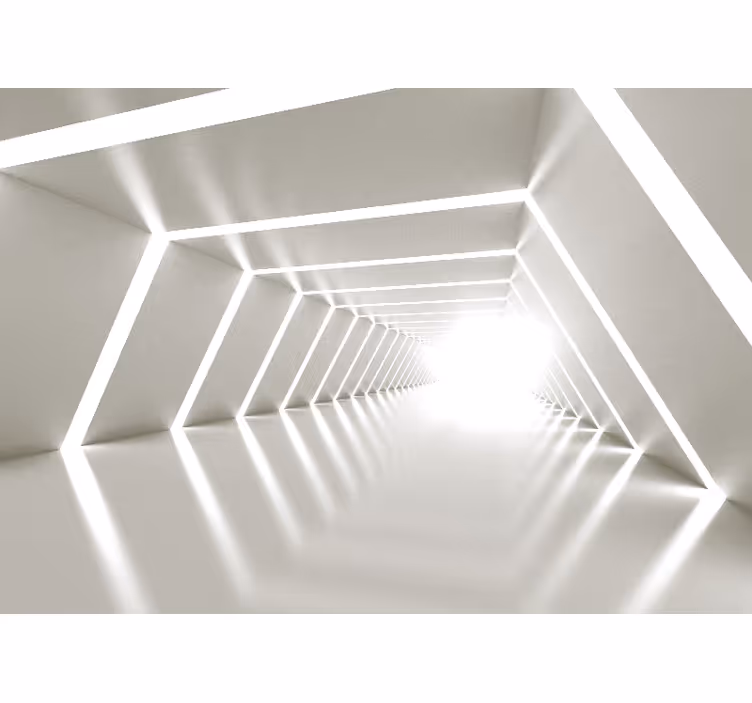 Cortina roller blanca cueva geométrica blanca - TenVinilo