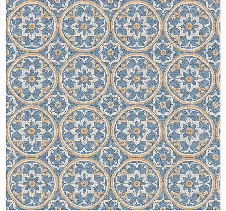 Cortina roller living comedor estilo azulejo - TenVinilo