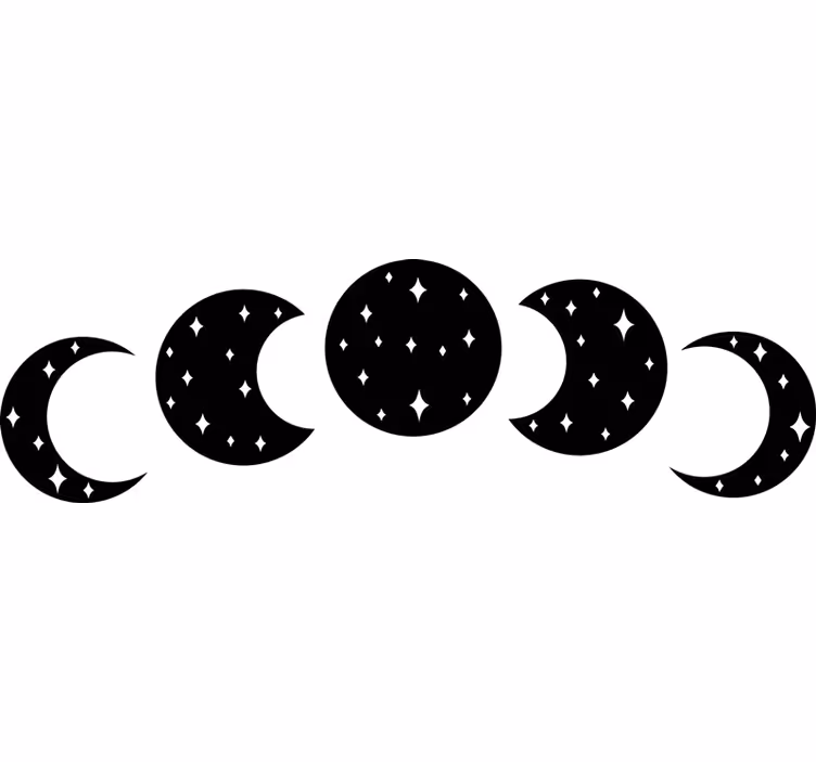 Cortina roller habitación fases de la luna - TenVinilo