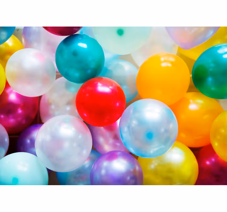 Cortina roller infantil fotomural globos coloridos - TenVinilo