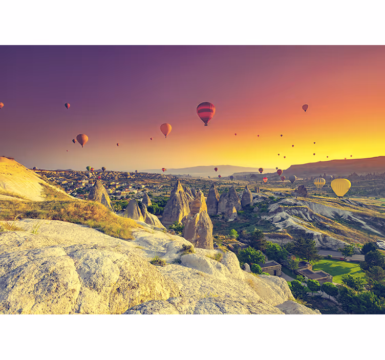 Cortina roller infantil globos aerostáticos en capadocia - TenVinilo