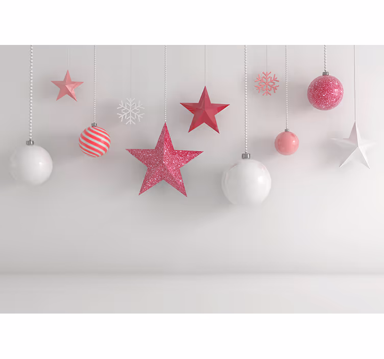 Cortina roller infantil globos con adornos rosas - TenVinilo