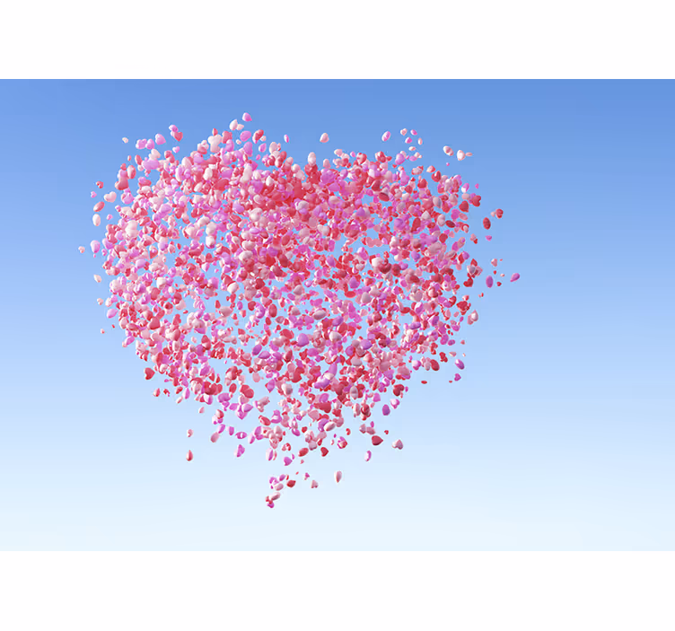 Cortina roller infantil globos de amor en forma de corazón - TenVinilo