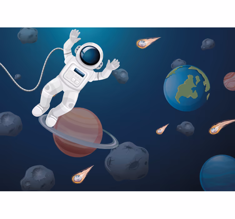Cortina roller infantil astronauta flotante - TenVinilo