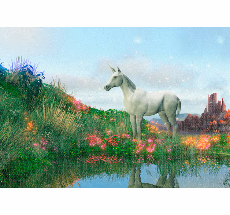Cortina roller infantil país de las maravillas unicornios - TenVinilo