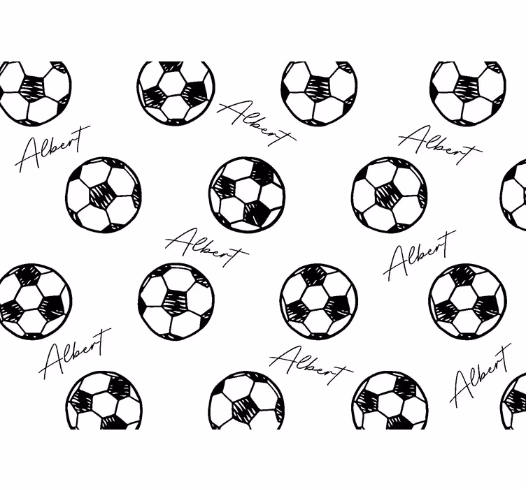 Cortina roller infantil fútbol con nombre - TenVinilo
