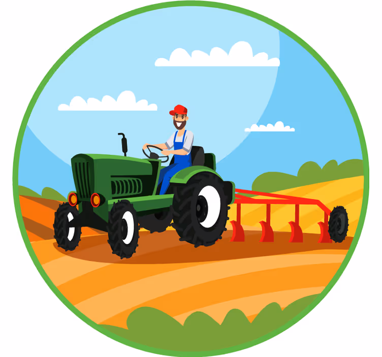 Cortina roller infantil tractor de arado - TenVinilo