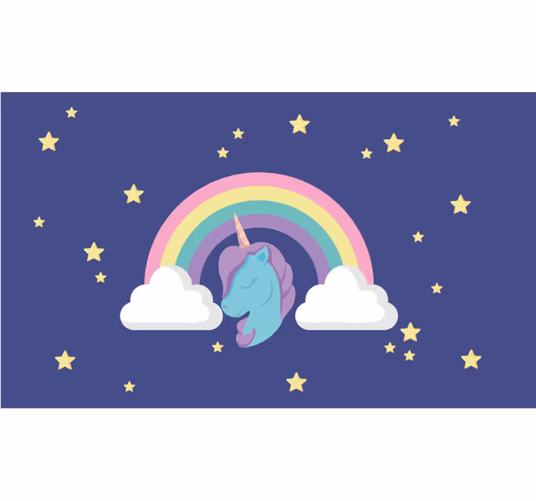 Cortina roller infantil unicornio arcoíris - TenVinilo
