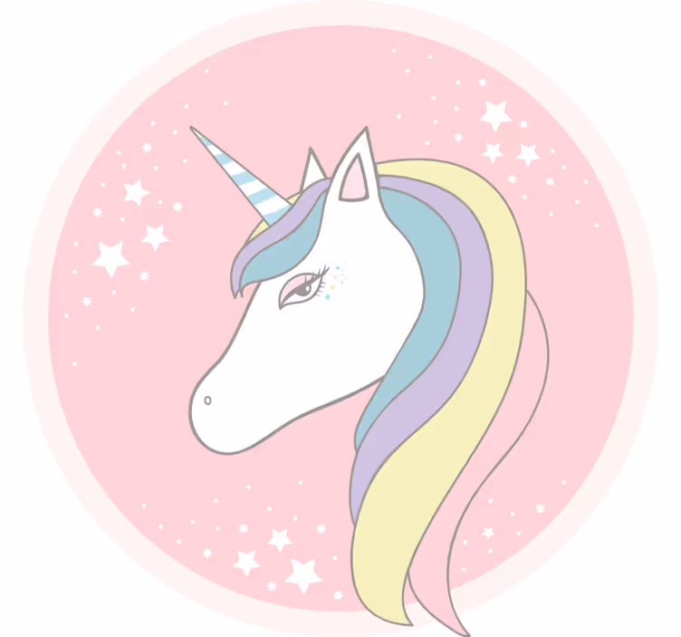 Cortina roller infantil unicornio de dibujos fabulosos - TenVinilo