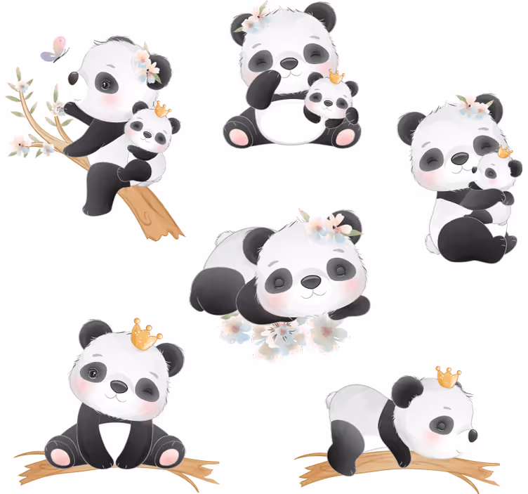 Cortina roller infantil panda vida - TenVinilo