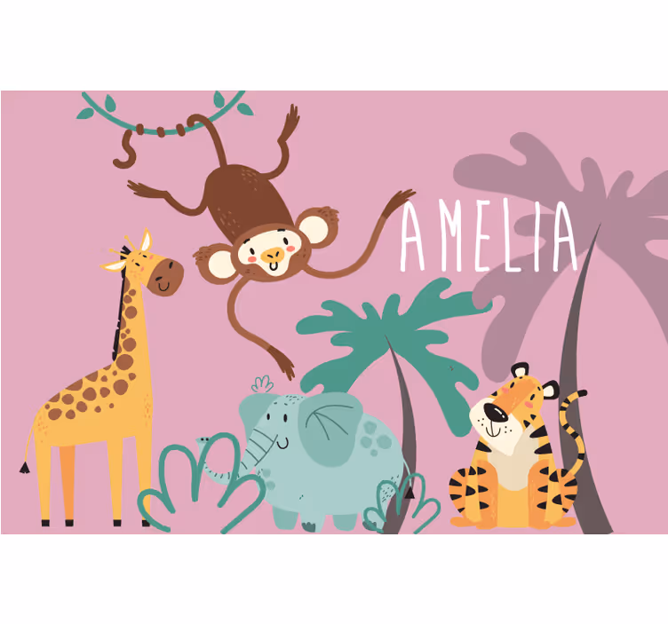 Cortina roller infantil jungla boho - TenVinilo