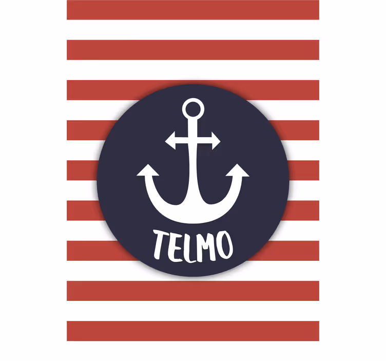 Cortina roller infantil ancla de marinero personalizable - TenVinilo
