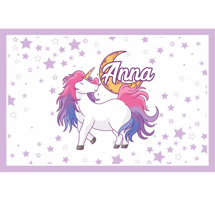 Cortina roller infantil unicornio y luna - TenVinilo