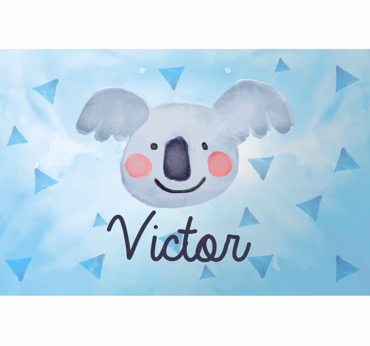 Cortina roller infantil koala con nombre - TenVinilo