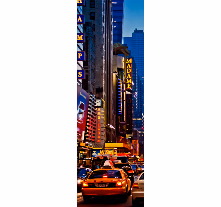 Cortina roller cocina vinilo decorativo nevera times square - TenVinilo