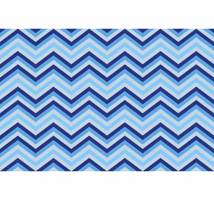 Cortina roller azul patrón chevron de azules - TenVinilo