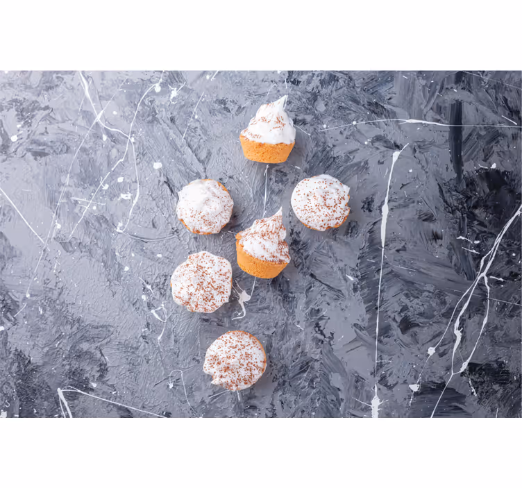 Cortina roller gris cupcakes cremosos - TenVinilo