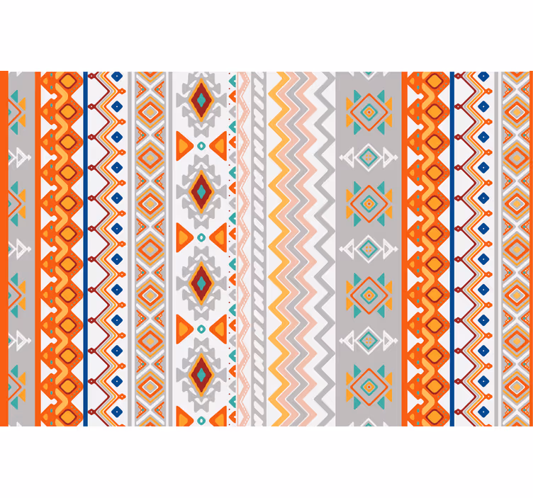 Cortina roller naranja patrón bohemio - TenVinilo