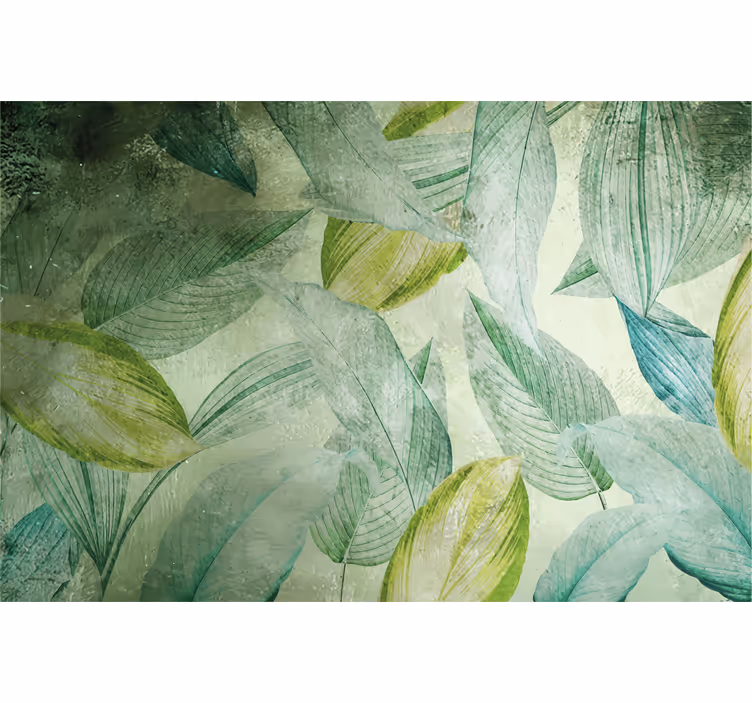 Cortina roller exterior hojas verdes tropicales - TenVinilo
