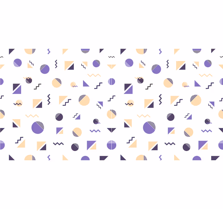 Cortina roller habitación formas geométricas de colores - TenVinilo
