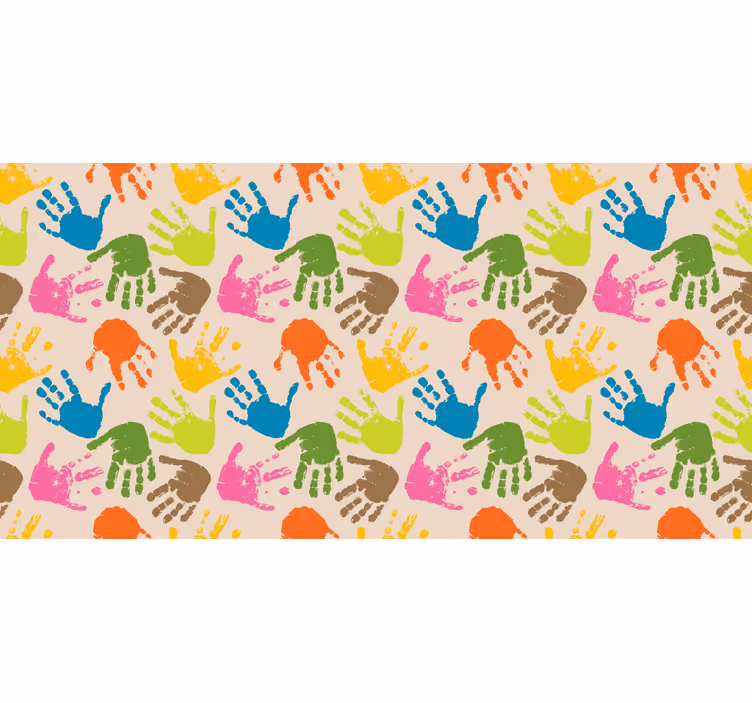 Cortina roller infantil acuarelas en fondo beige - TenVinilo