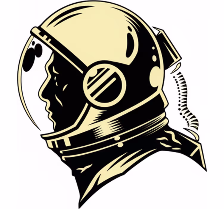 Cortina roller infantil astronauta vintage en blanco y negro - TenVinilo