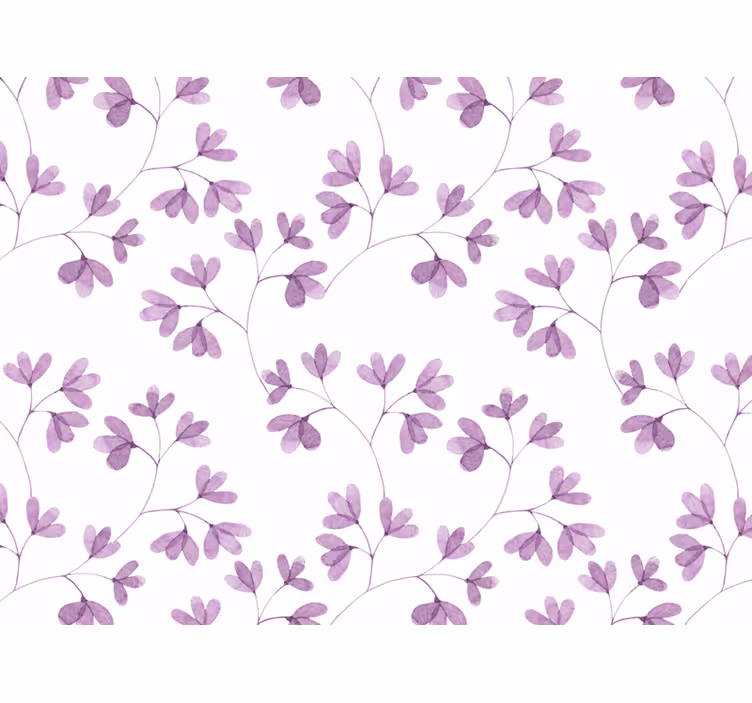 Cortina roller floral patrón púrpura - TenVinilo