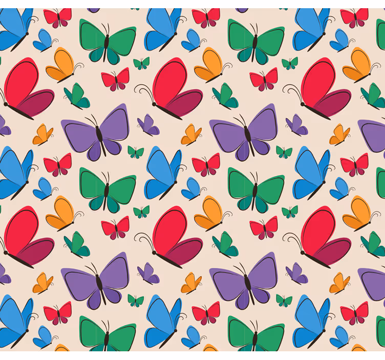 Cortina roller animales mariposas voladoras infantiles - TenVinilo