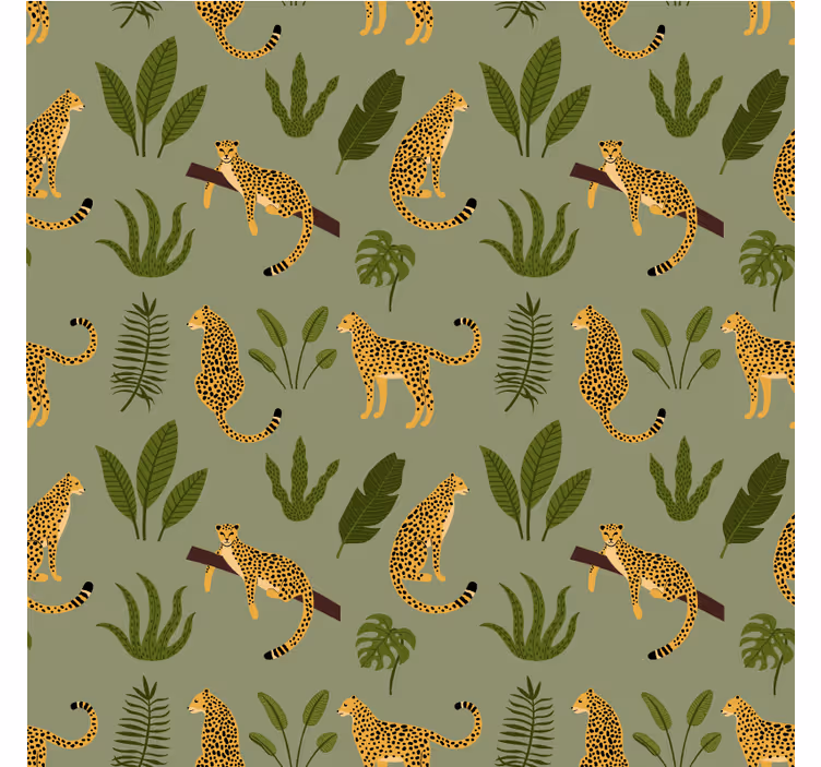 Cortina roller animales selva con estampado de leopardo - TenVinilo