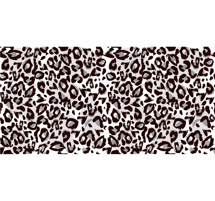 Cortina roller negra leopardo negro - TenVinilo