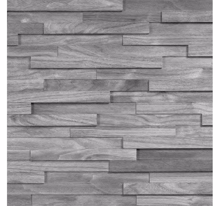 Cortina roller gris textura de tablones de madera grandes - TenVinilo