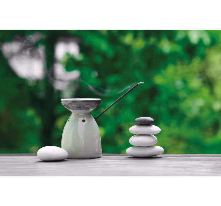 Cortina roller baño estilo zen - TenVinilo