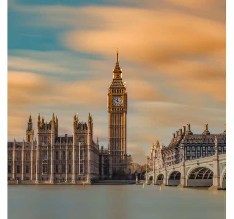 Cortina roller oficina fotografía moderna big ben - TenVinilo