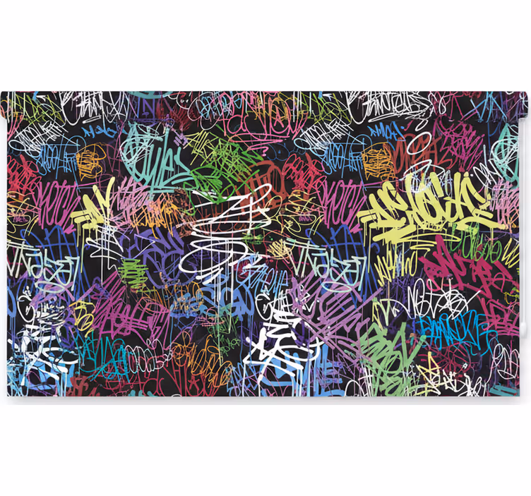 Cortina roller juvenil pintura de arte urbano - TenVinilo