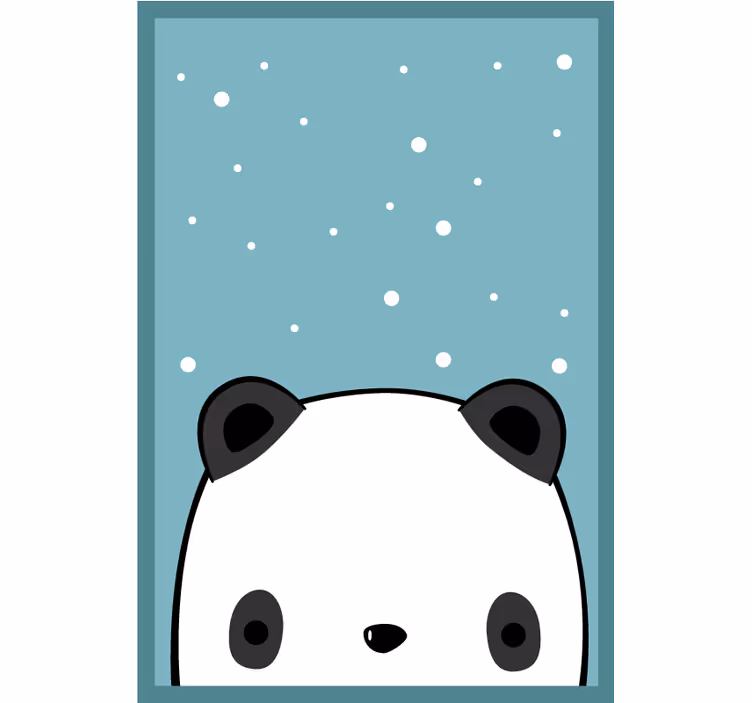 Cortina roller divertida panda adorable - TenVinilo