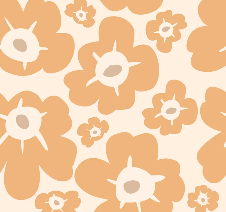 Cortina roller habitación matrimonio amapolas beige - TenVinilo