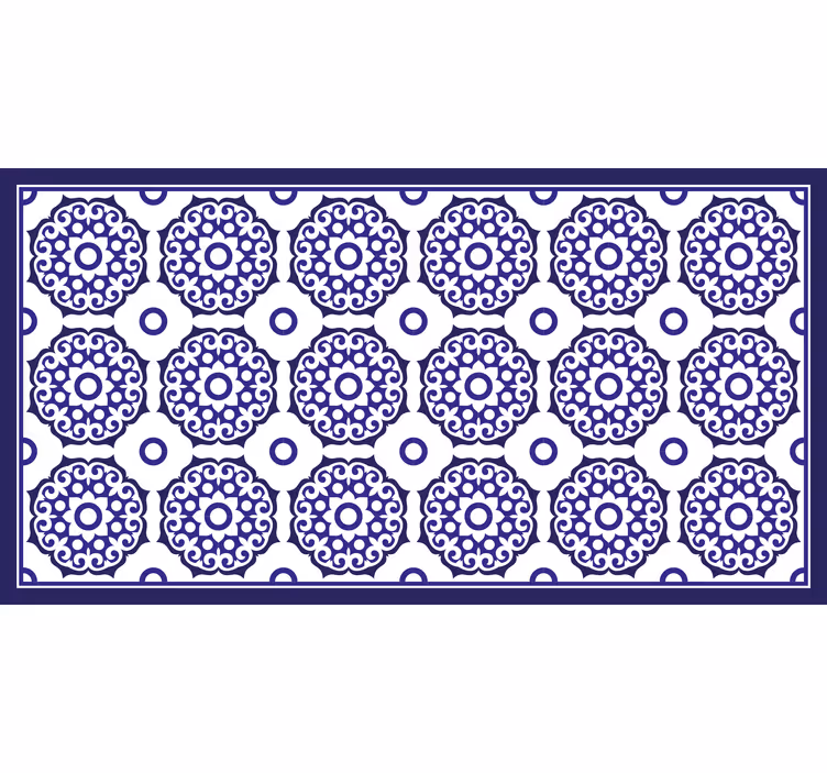 Cortina roller baño patrón de flores azul claro - TenVinilo
