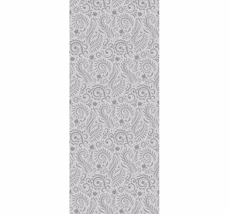 Cortina roller clásico fondo de flores ornamentales - TenVinilo