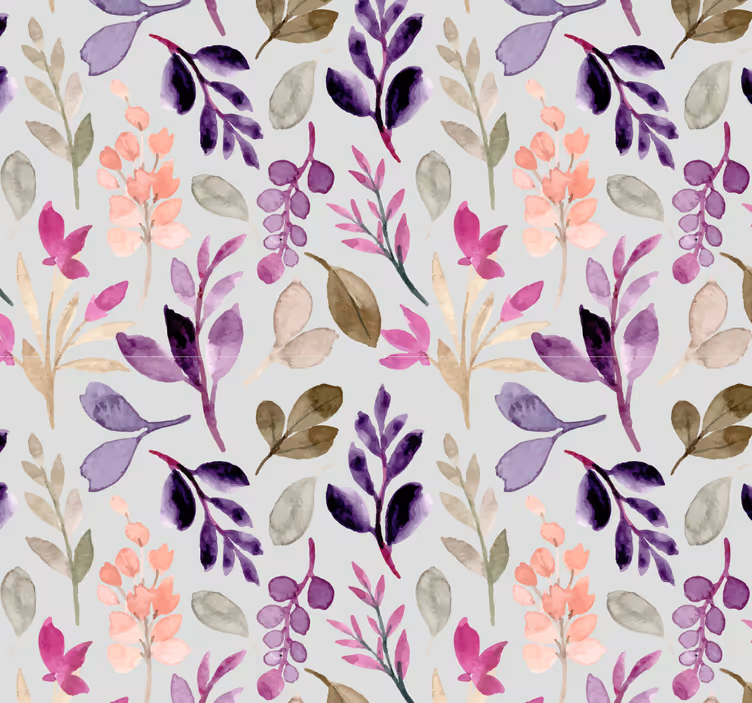 Cortina roller para bebé color floral suave - TenVinilo