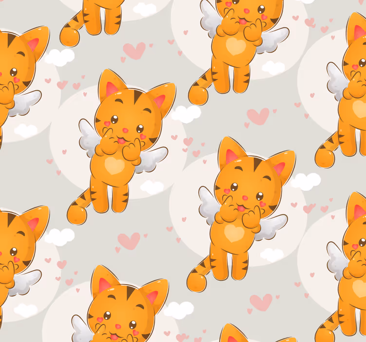 Cortina roller para bebé gatitos lindos volando - TenVinilo