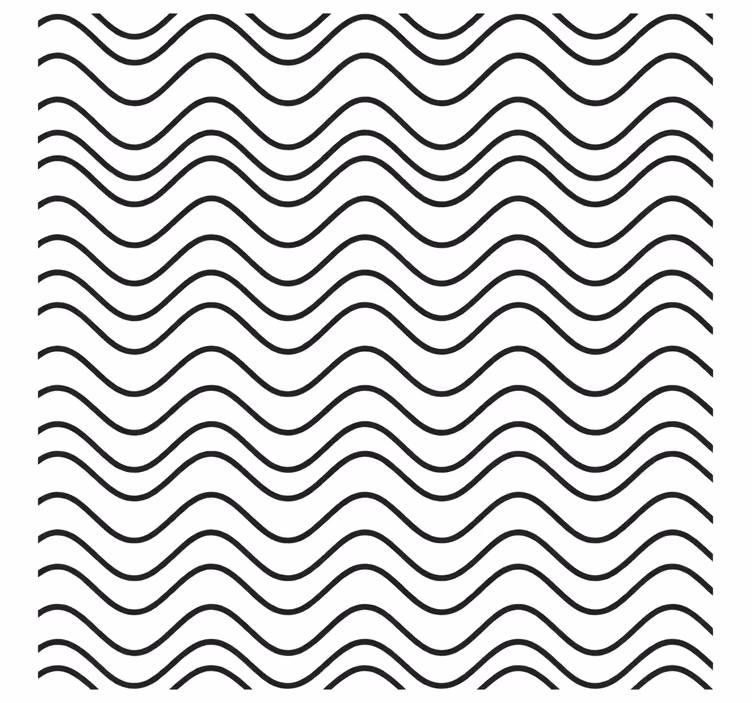 Cortina roller baño 90 cm patrón de olas - TenVinilo